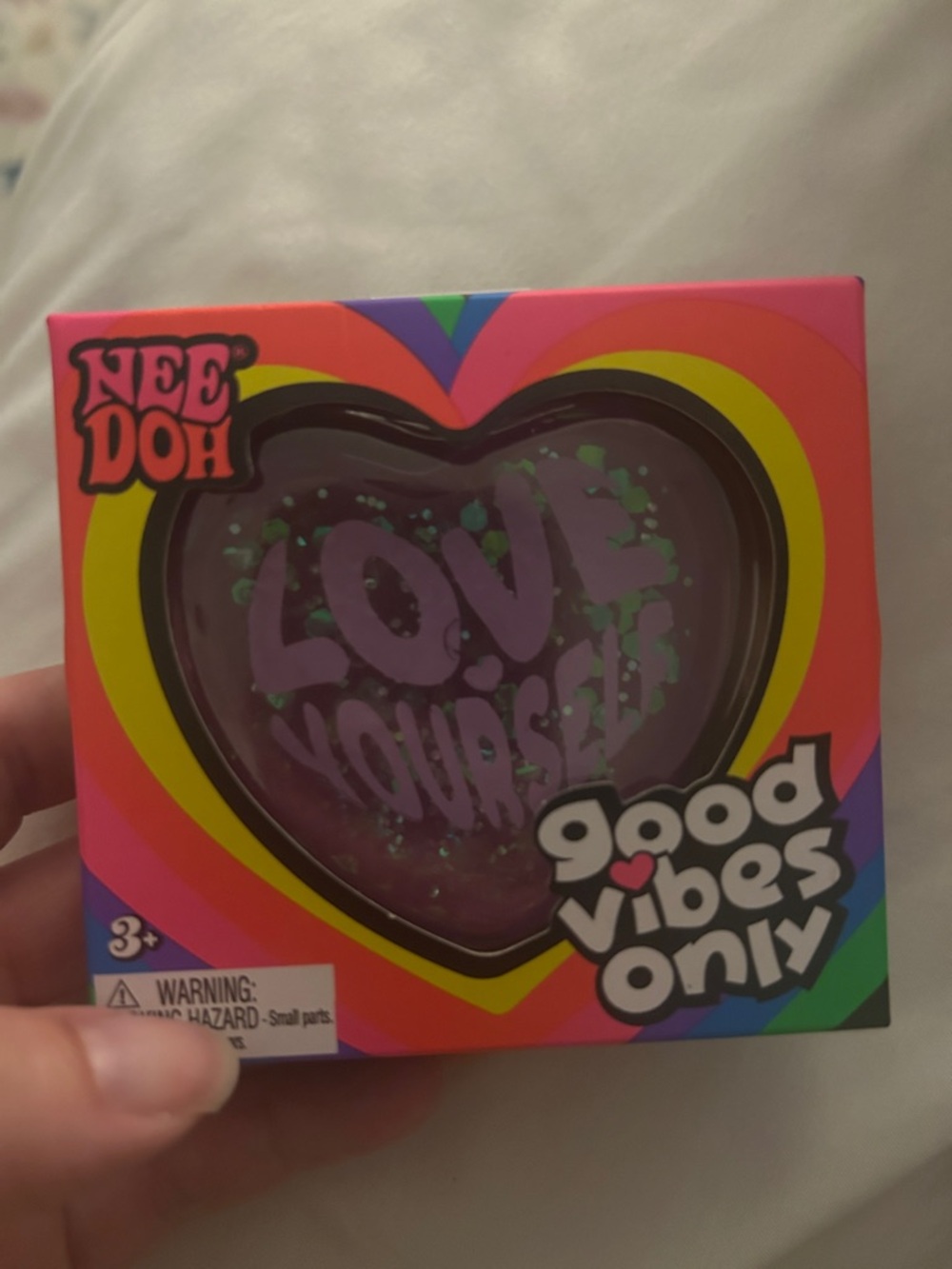 Nee Doh Heart Stress Ball - Pink/Purple "Love Yourself"